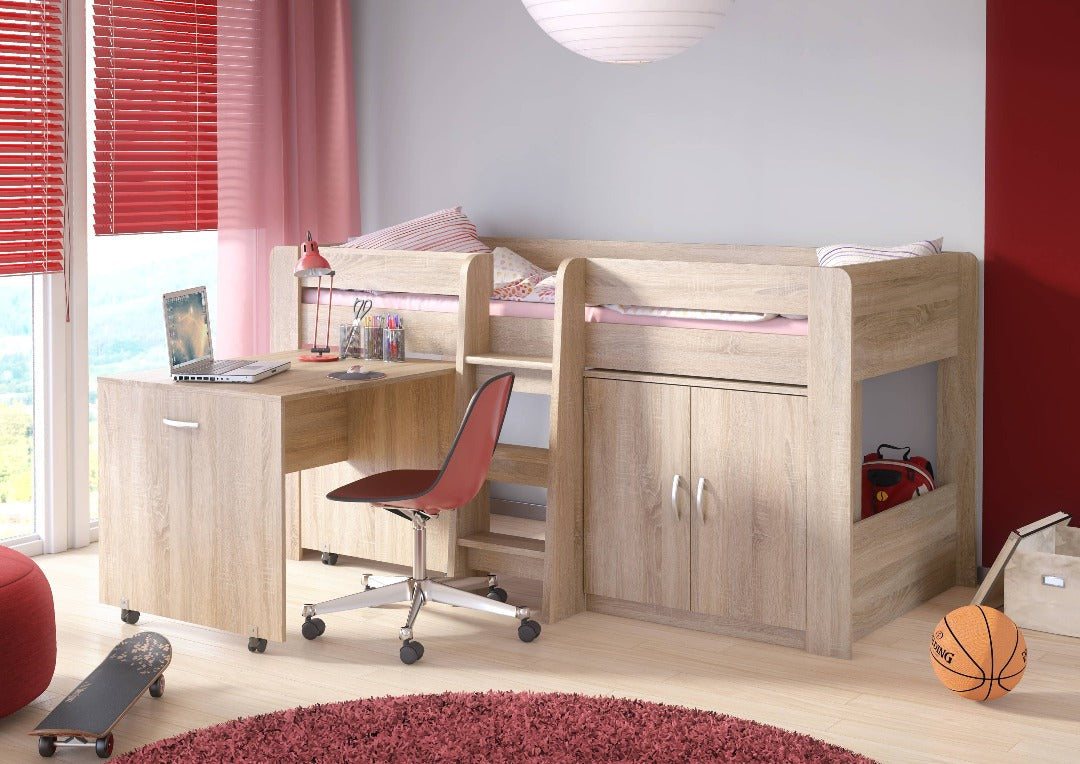 View Cabin Bed Funky 90 x 200cm Oak Sonoma information