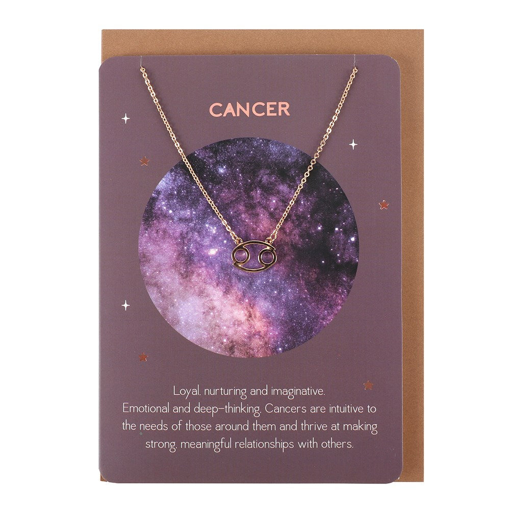 View Cancer Zodiac Necklace Card information