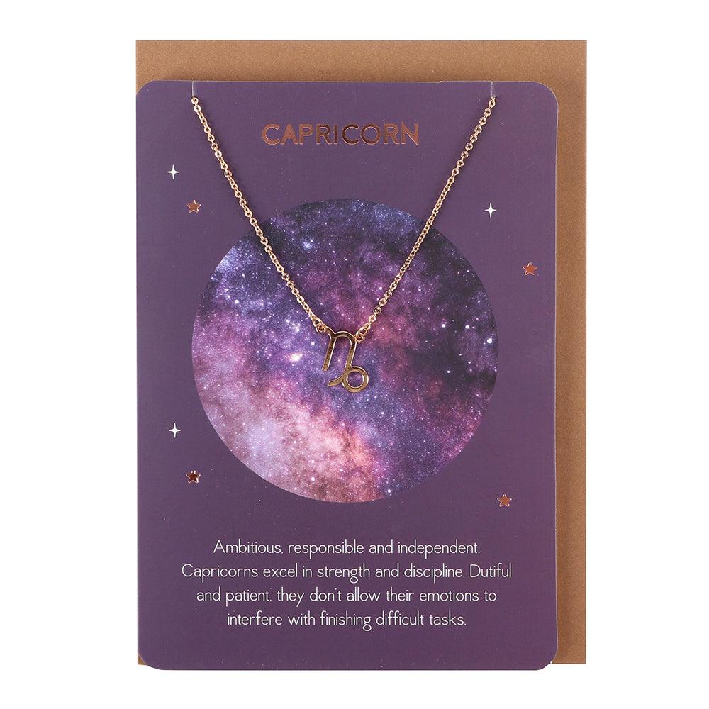 View Capricorn Zodiac Necklace Card information