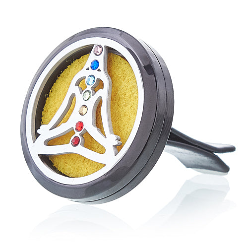 View Car Diffuser Kit Pewter Yoga Chakra 30mm information