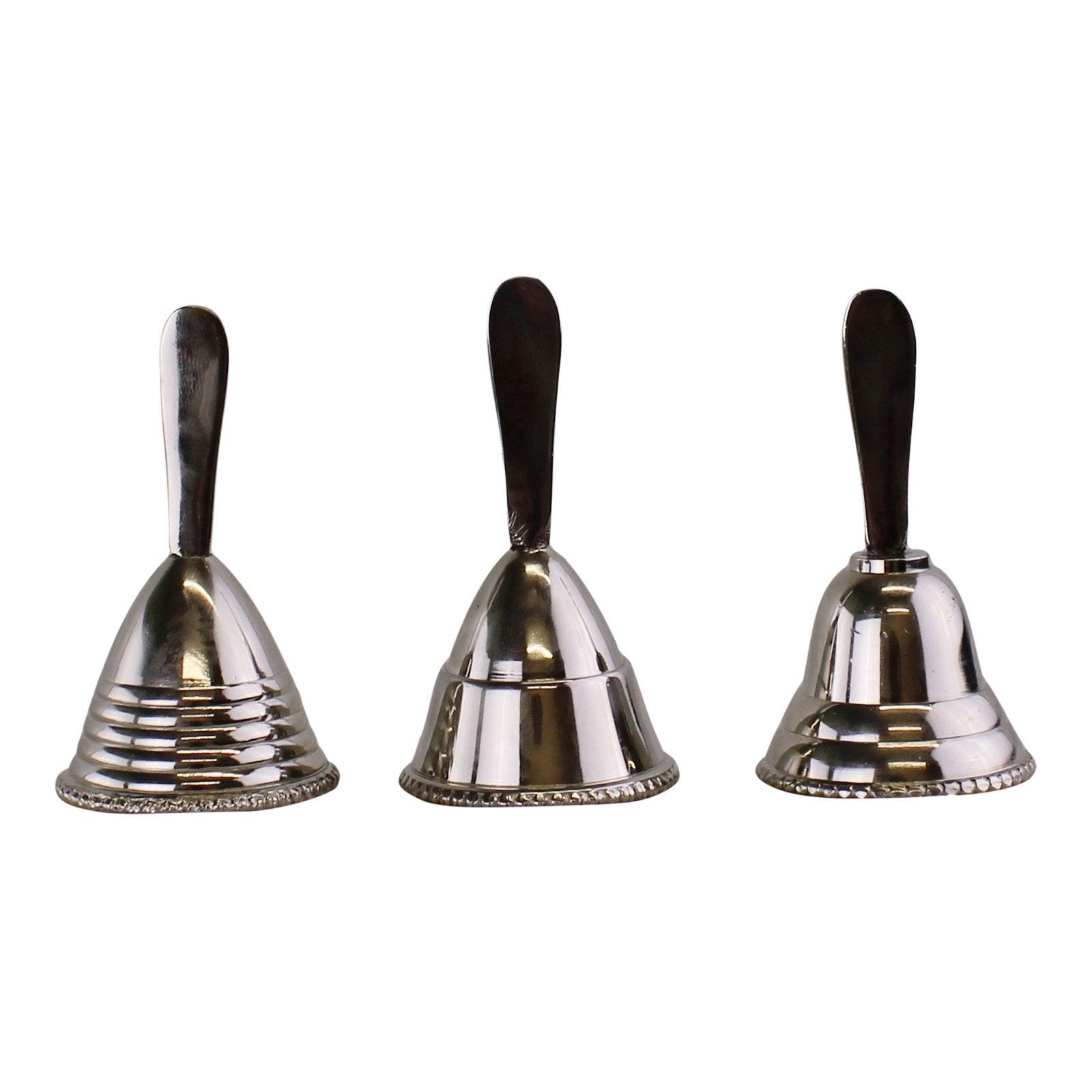 View Case of 12 Silver Metal Hand Bells information