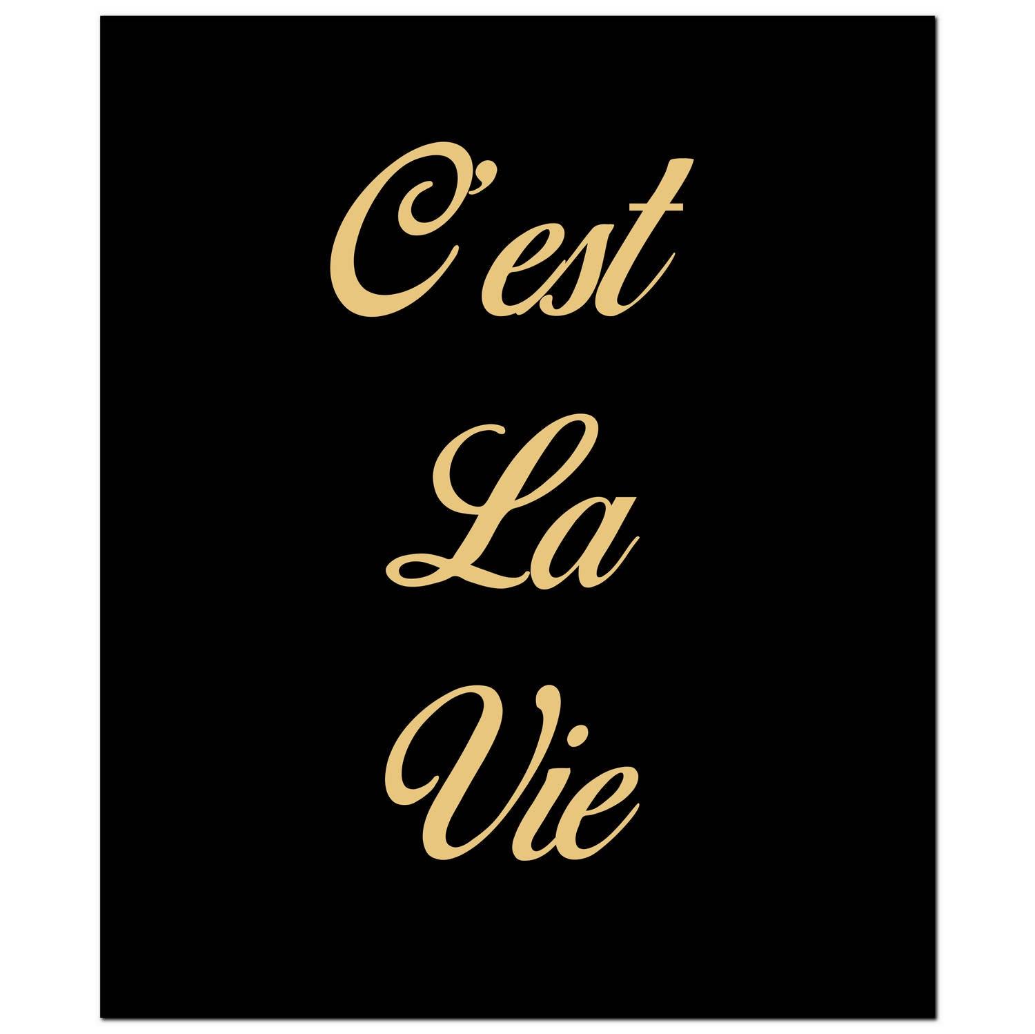 View Cest La Vie Gold Foil Plaque information