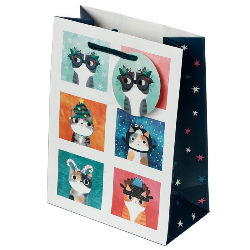 View Christmas Angie Rozelaar Planet Cat Medium Gift Bag information