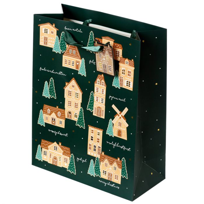 View Christmas Gingerbread Lane Gift Bag Large information