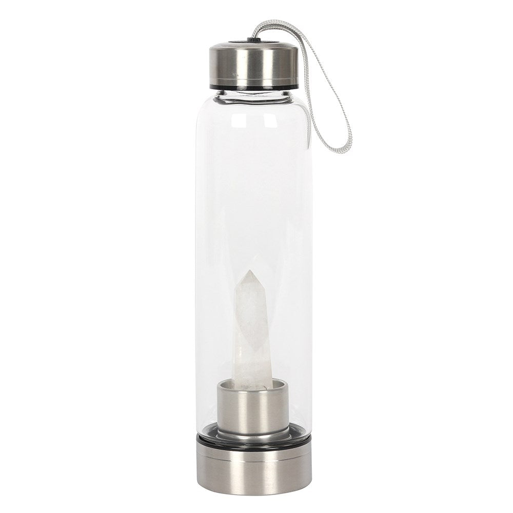 View Clear Quartz Energising Glass Water Bottle information