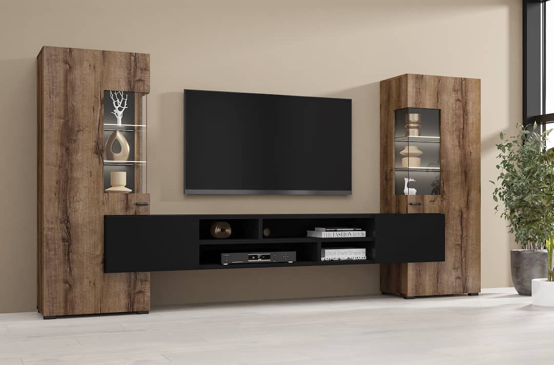 View Coby 10 Entertainment Unit Oak Monastery 270cm information