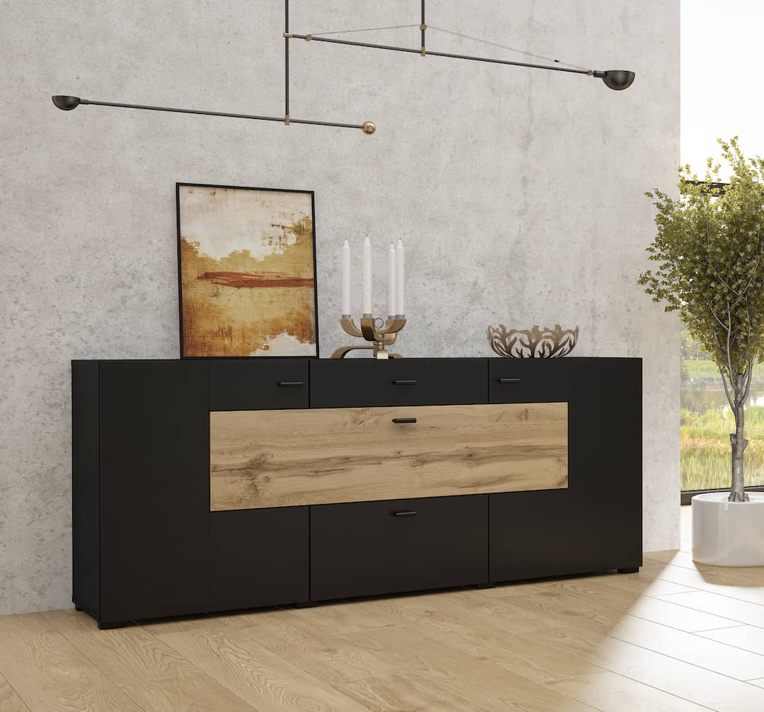 View Coby 26 Sideboard Cabinet 165cm Black 165cm information