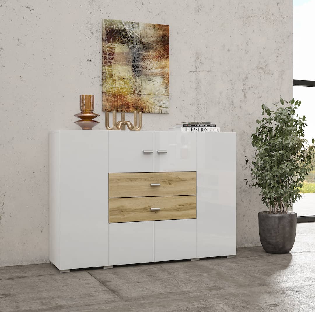 View Coby 43 Sideboard Cabinet 122cm White 122cm information