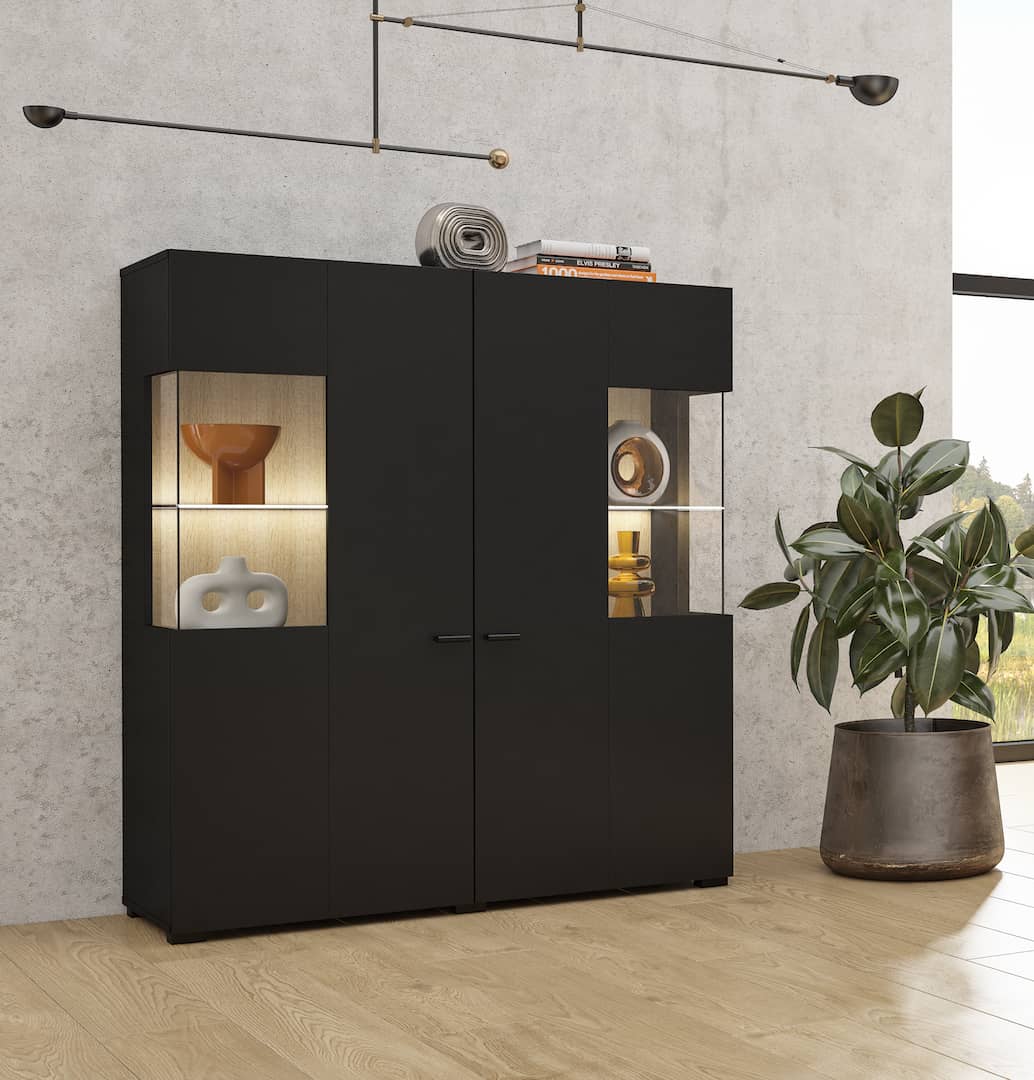 View Coby 46 Display Cabinet 110cm Black 110cm information