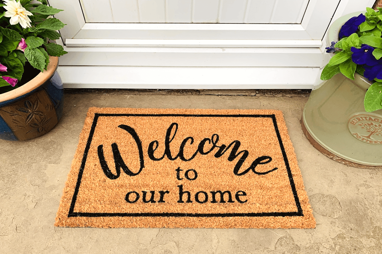 View Coir Doormat with Welcome To Our Home information