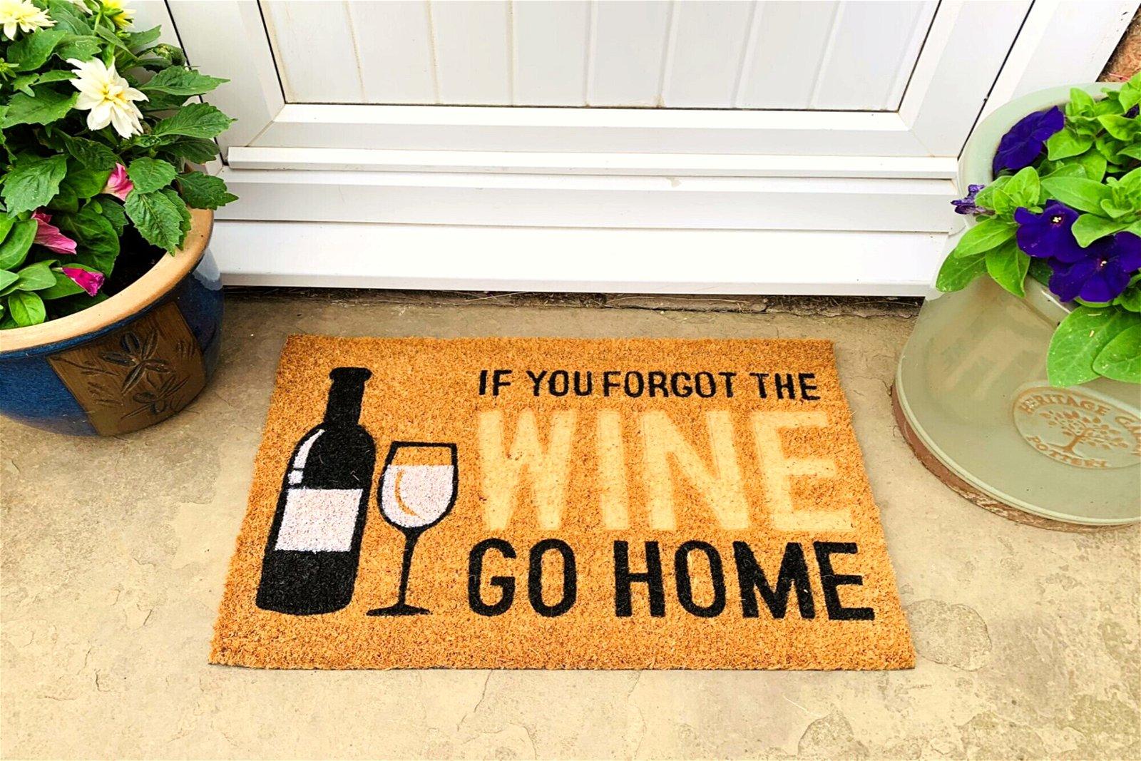 View Coir Doormat with Wine Bottle Glass information