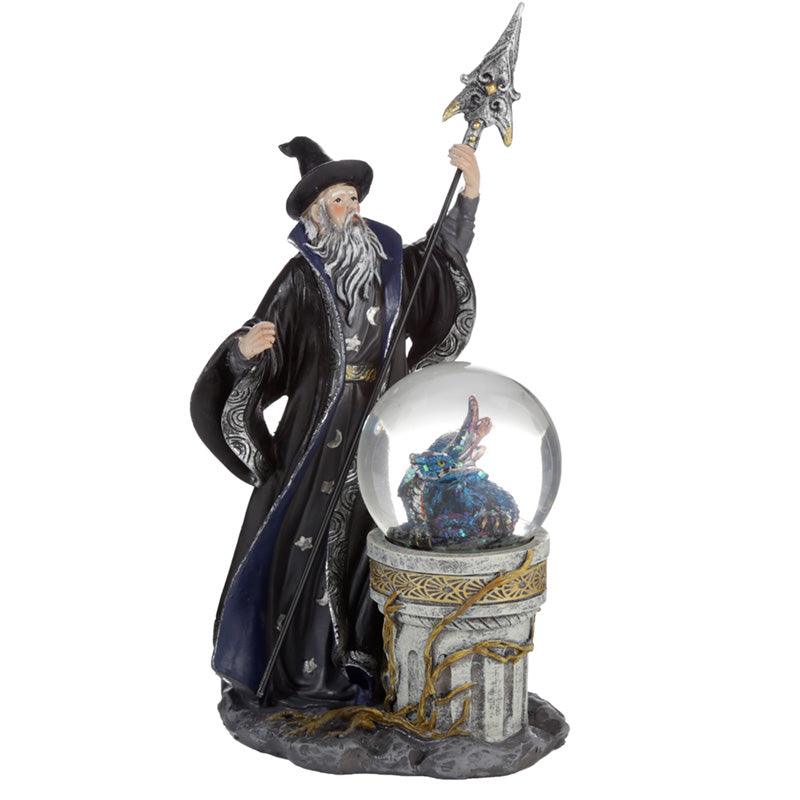 View Collectable Spirit of the Sorcerer Wizard Ice Dragon Snow Globe Waterball information