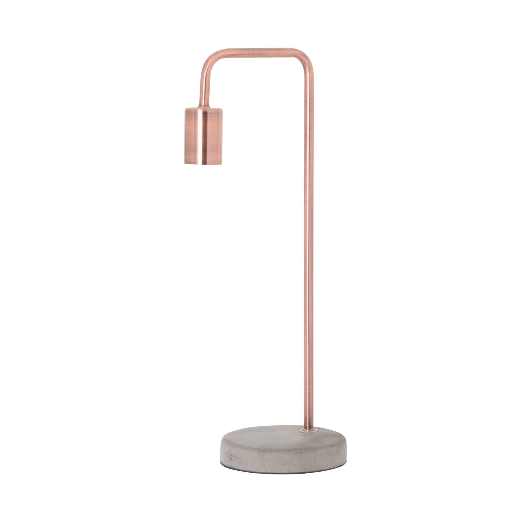 View Copper Industrial Lamp With Stone Base information