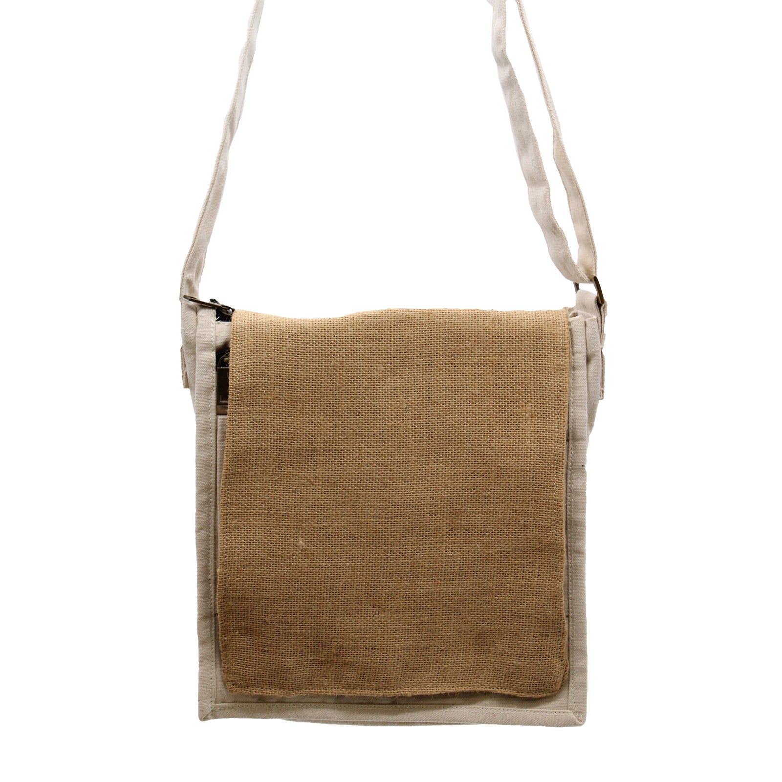 View Cotton Canvas Messenger Bag Natural and Soft Jute information