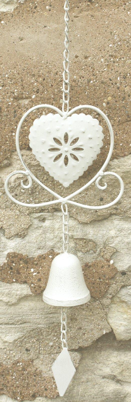 View Cream Heart Hanging Decorative Bell information