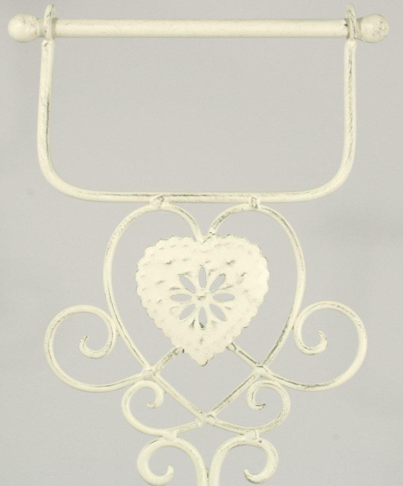 View Cream Heart Standing Toilet Roll Holder information