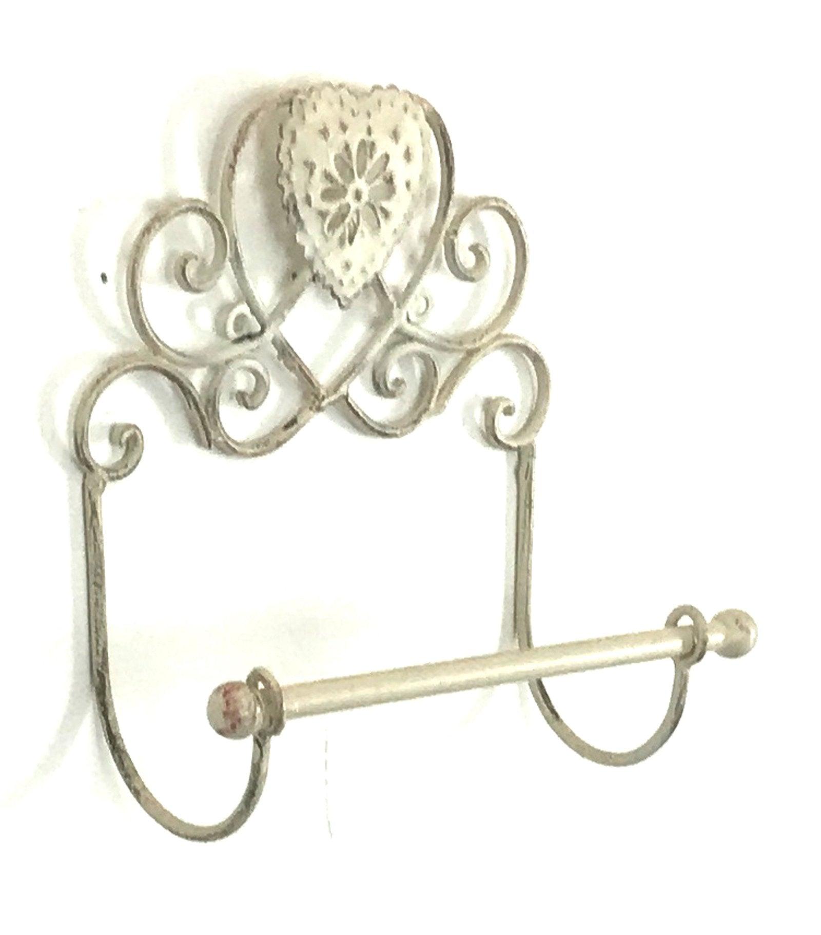 View Cream Heart Toilet Roll Holder Wall Mounted information