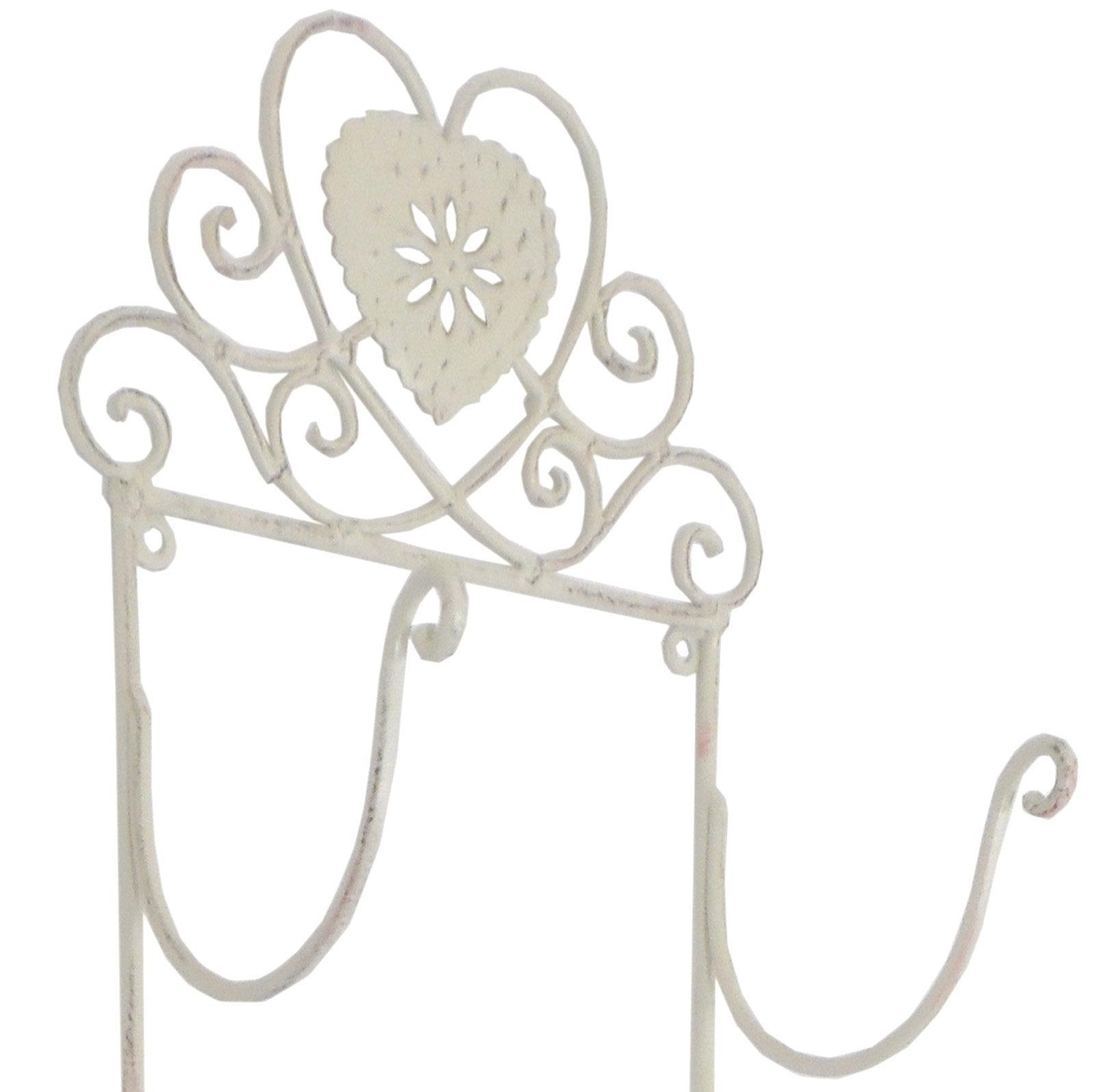 View Cream Heart Wall Mounted 3 Towel Holder information