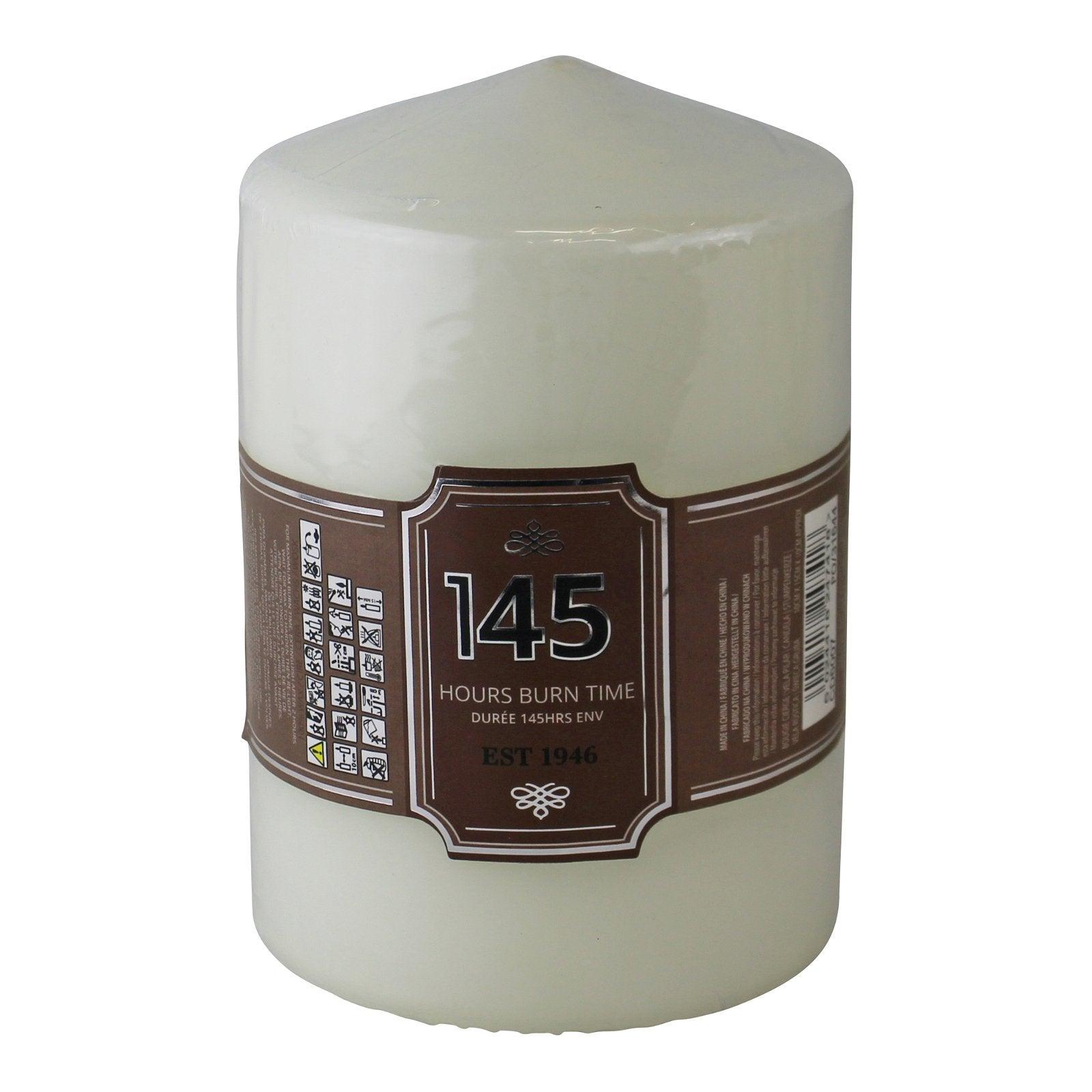 View Cream Pillar Candle 145hr Burn Time information