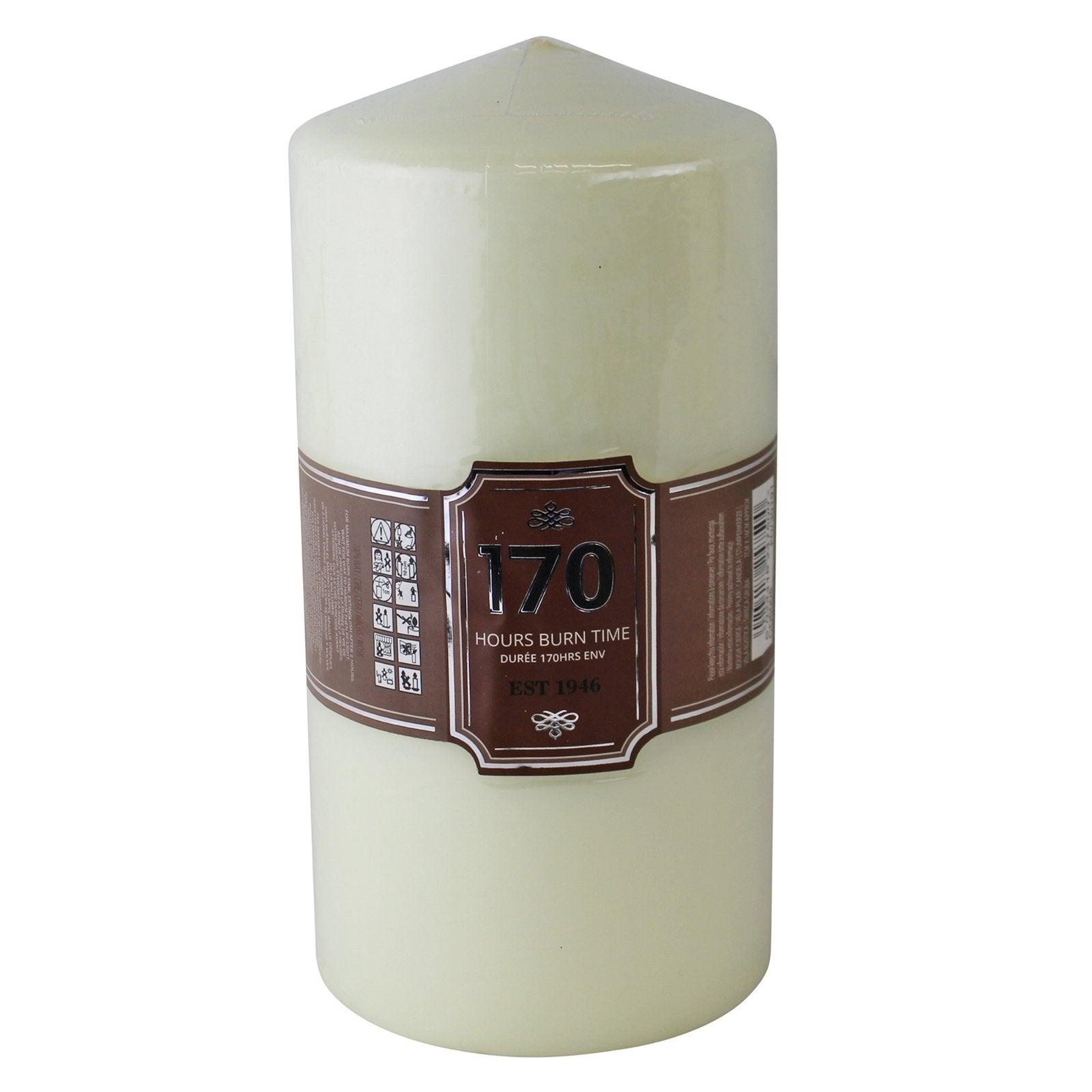 View Cream Pillar Candle 170hr Burn Time information