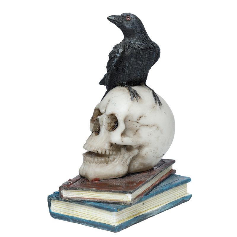 View Crow Standing on Skull and Books Ornament information