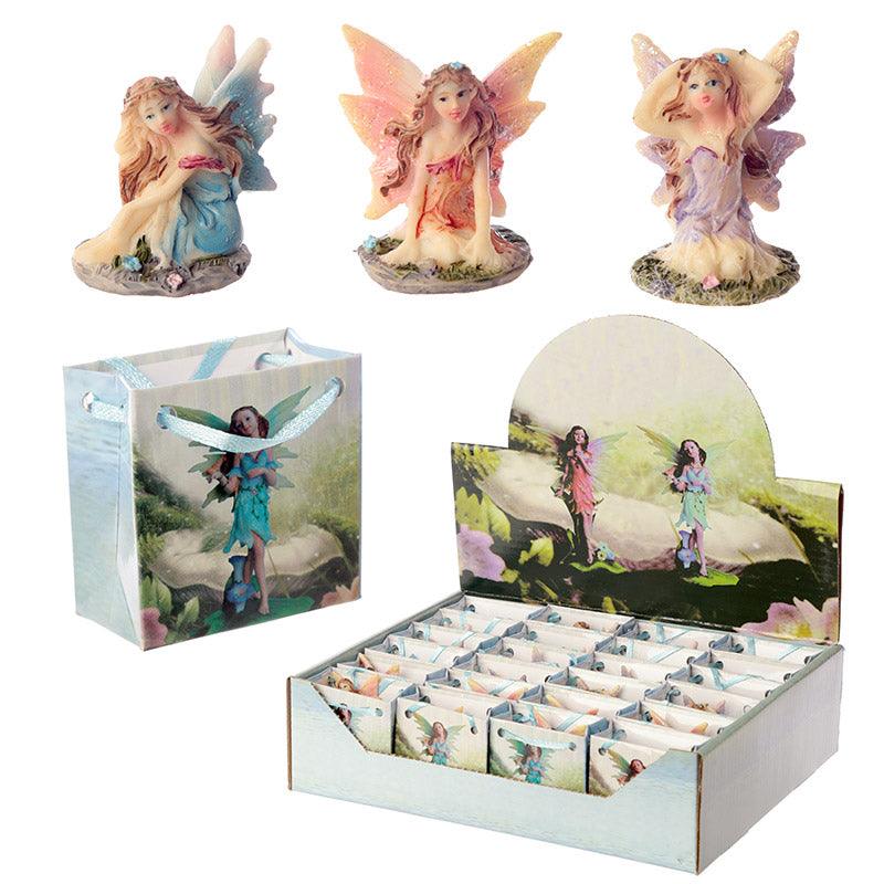 View Cute Mini Flower Fairy Figurine in a Gift Bag information