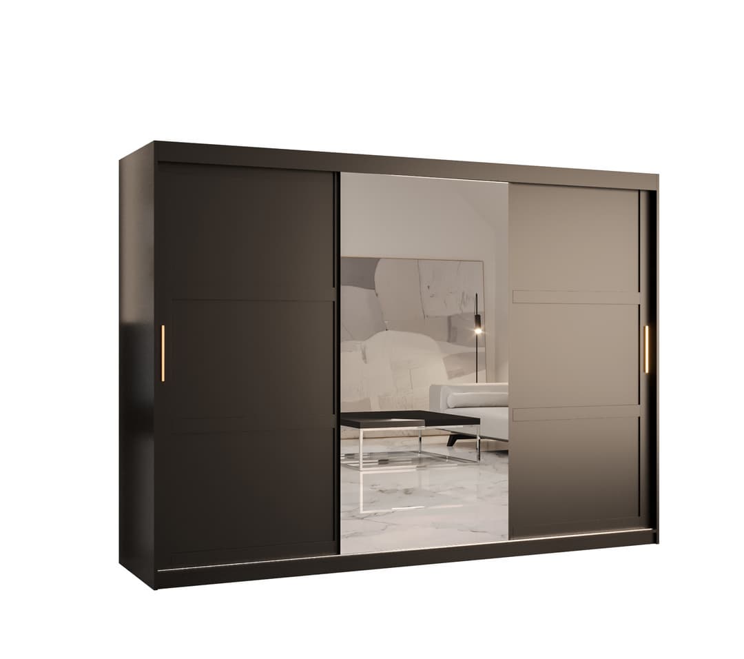 View Ramiro II Sliding Door Wardrobe 250cm Black 250cm information