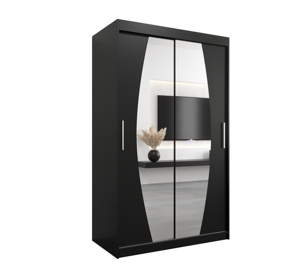 View Elypse Sliding Door Wardrobe 120cm Black 120cm information