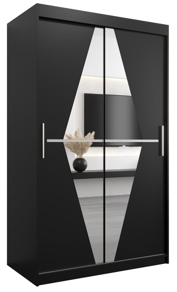 View Boliwia Sliding Door Wardrobe 120cm Black 120cm information