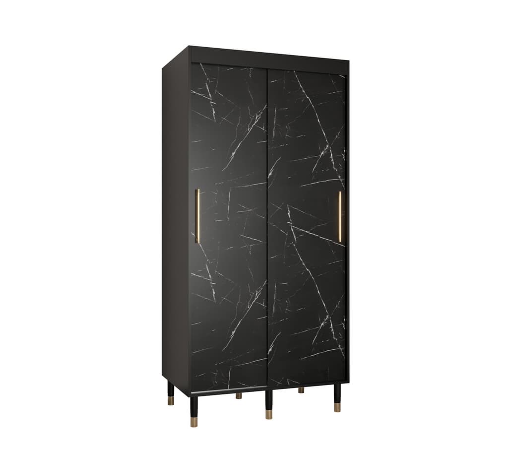 View Bergen Sliding Door Wardrobe 100cm Black 100cm information