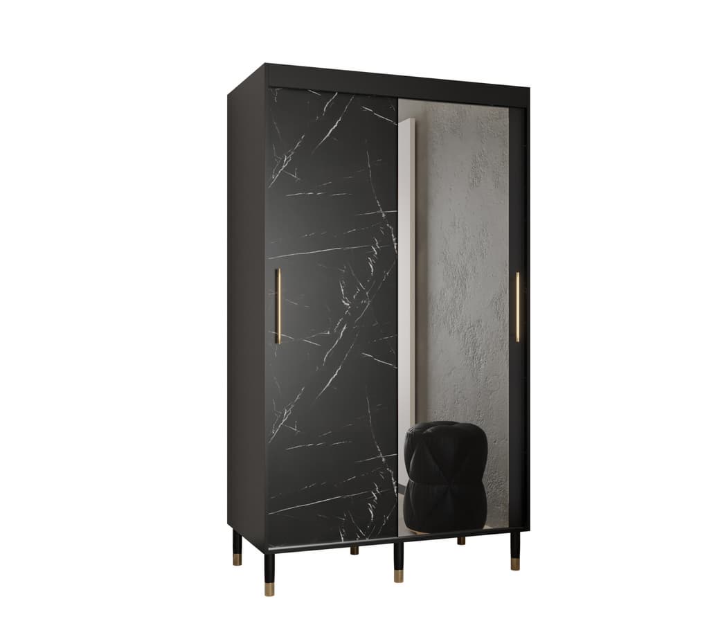 View Bergen I Sliding Door Wardrobe 120cm Black 120cm information