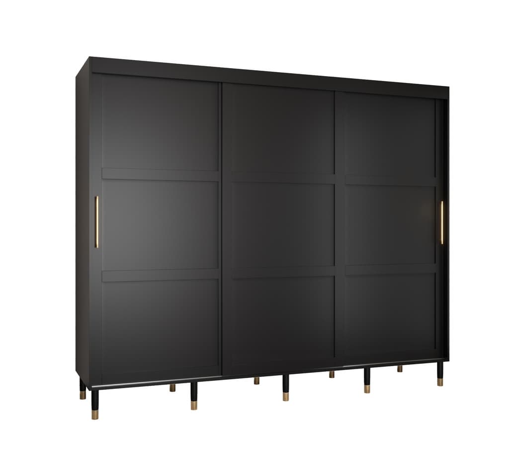 View Tromso I Sliding Door Wardrobe 250cm Black 250cm information