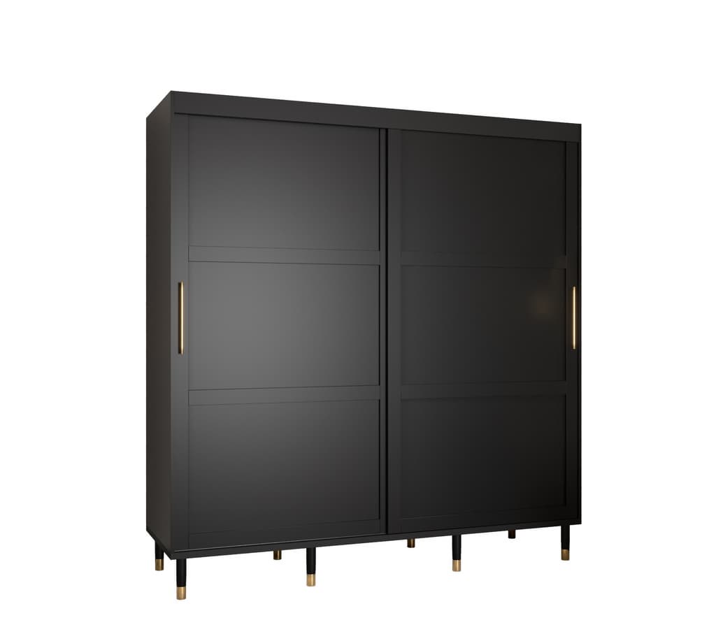 View Tromso I Sliding Door Wardrobe 200cm Black 200cm information