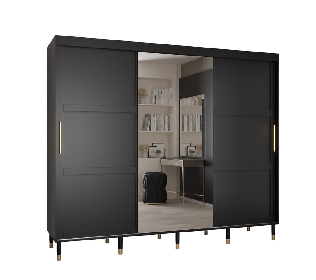 View Tromso II Sliding Door Wardrobe 250cm Black 250cm information