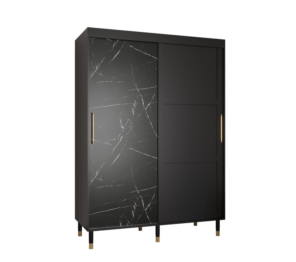 View Tromso Sliding Door Wardrobe 150cm Black 150cm information