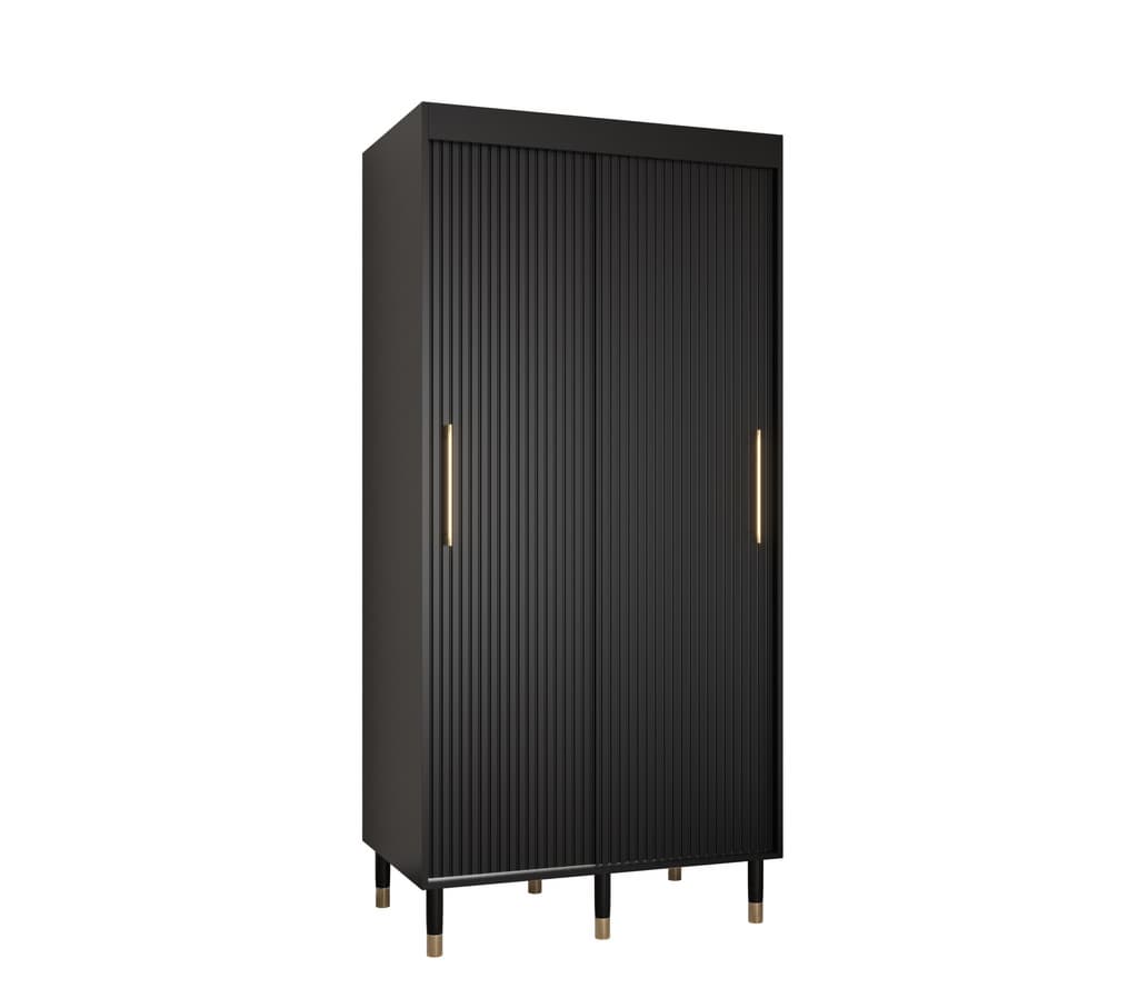 View Mora I Sliding Door Wardrobe 100cm Black 100cm information