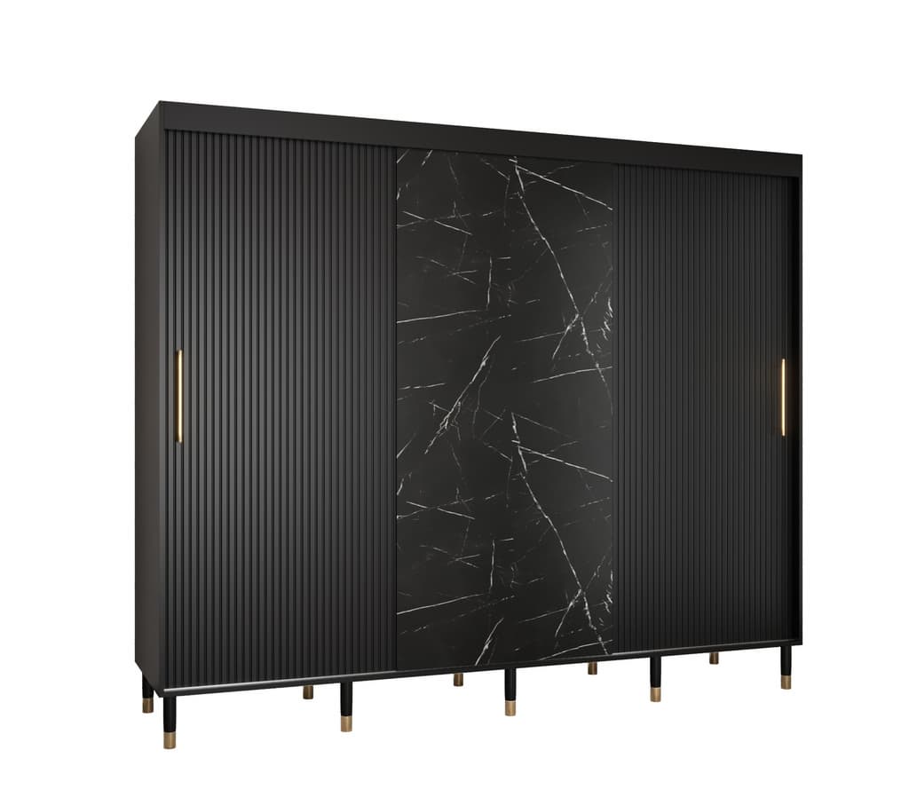 View Mora Sliding Door Wardrobe 250cm Black 250cm information