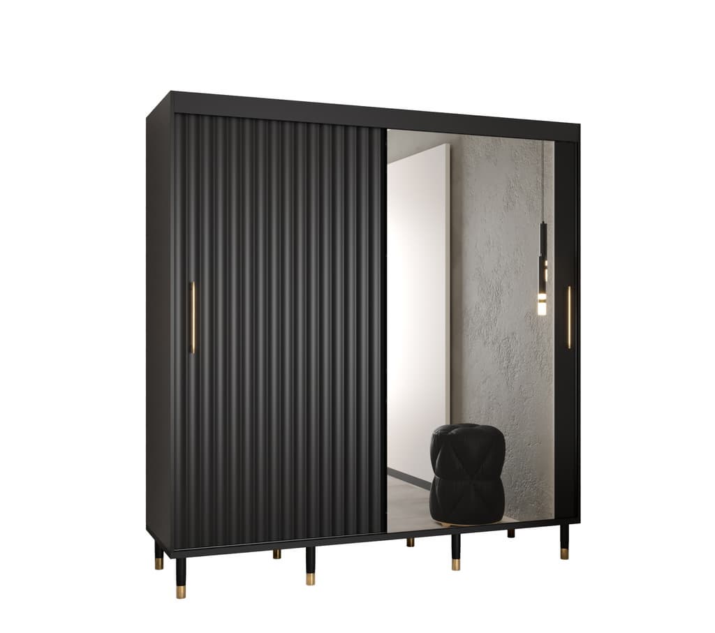 View Avesta II Sliding Door Wardrobe 200cm Black 200cm information