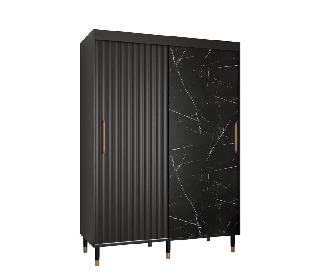 View Avesta Sliding Door Wardrobe 150cm Black 150cm information