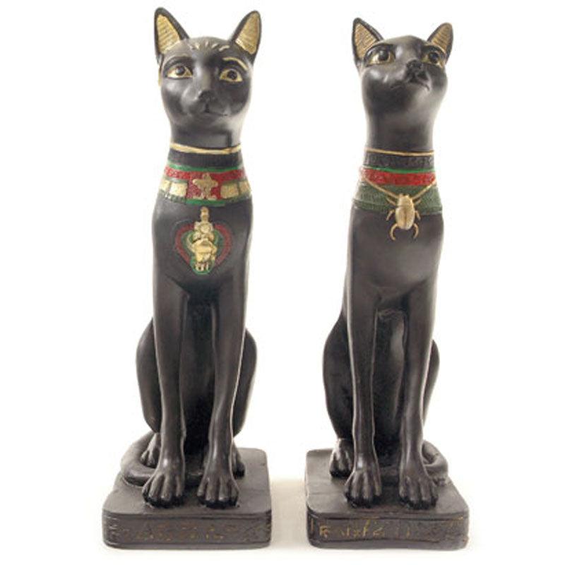 View 2x Decorative Black Bast Cat Egyptian Figurine information