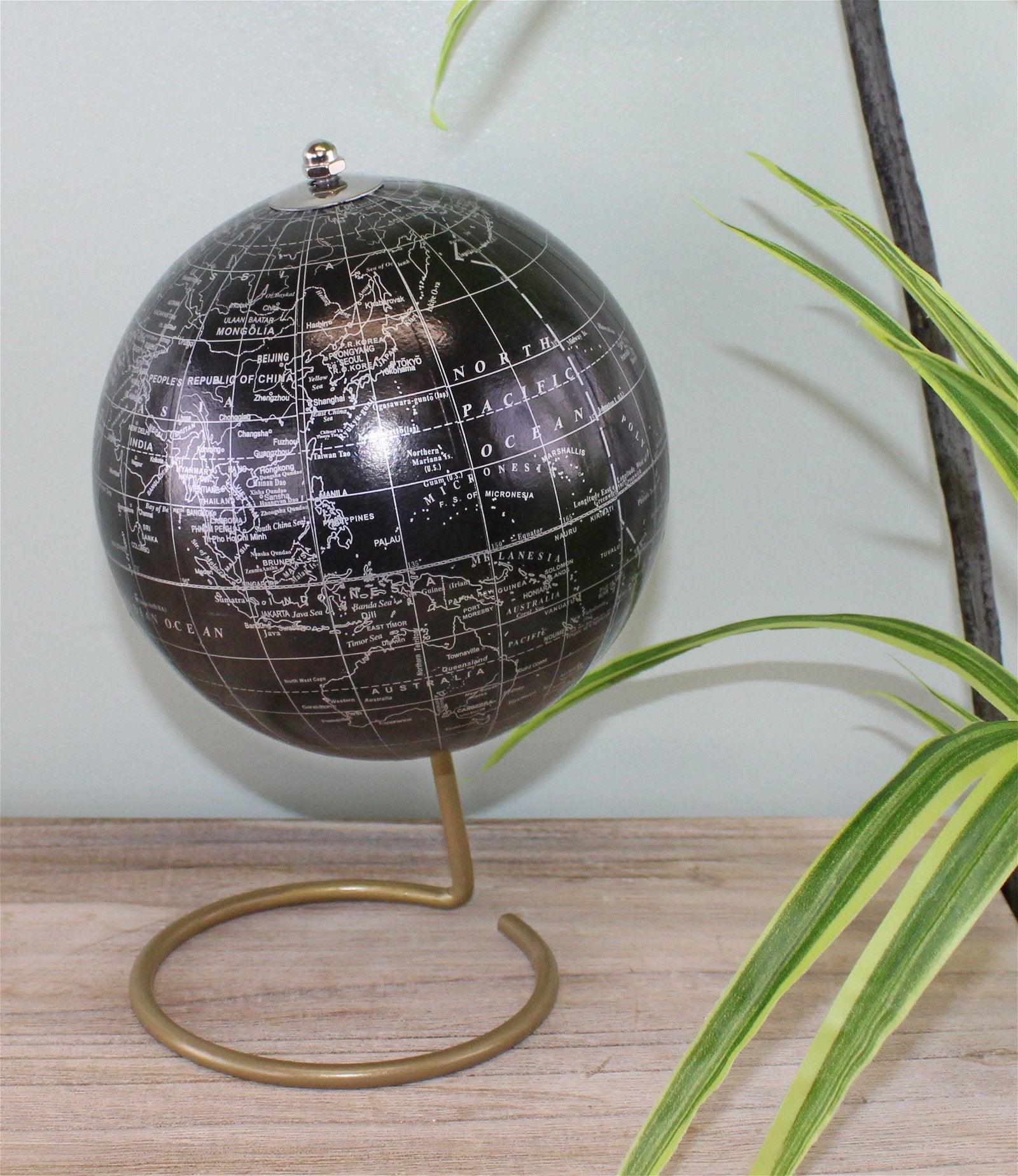 View Decorative Freestanding Globe in Black information