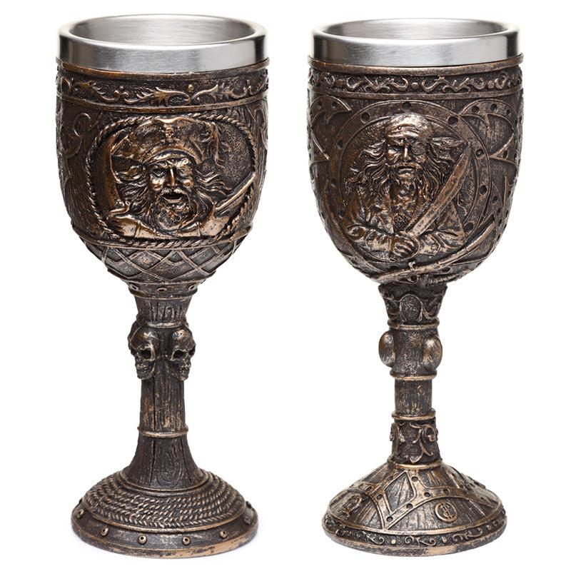 View Decorative Goblet Brushed Gold Wood Effect Pirate information