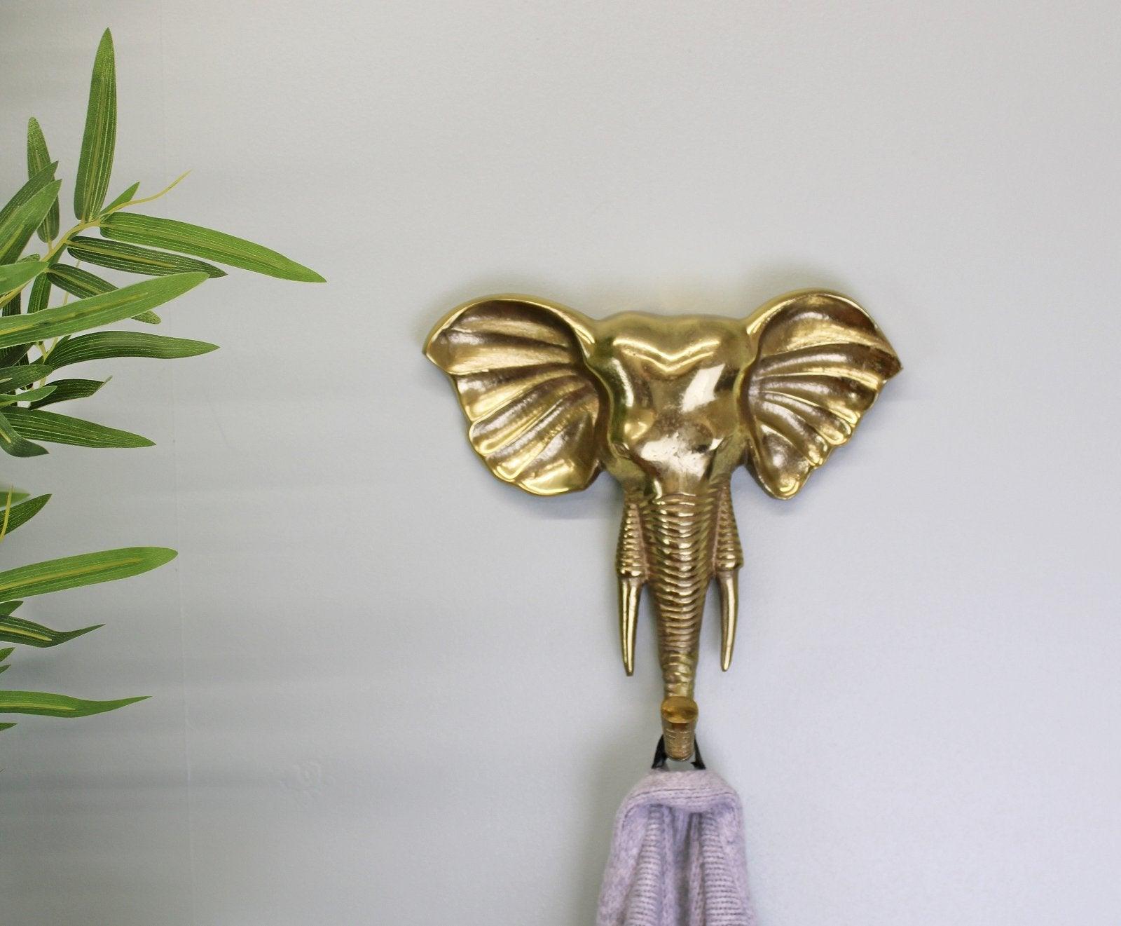 View Decorative Gold Elephant Wall Hanging Hook information