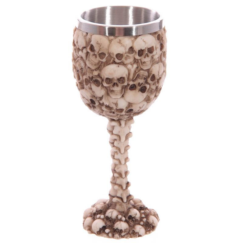 View Decorative Gothic Multi Skulls and Spine Goblet information