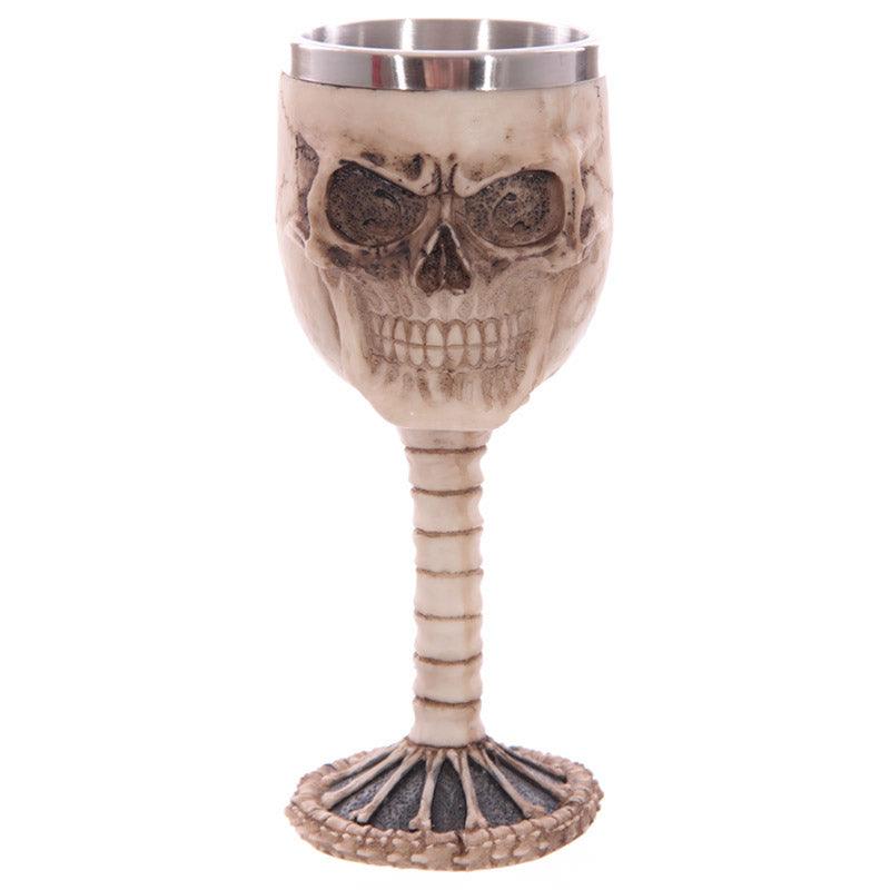 View Decorative Gothic Skull and Spine Goblet information