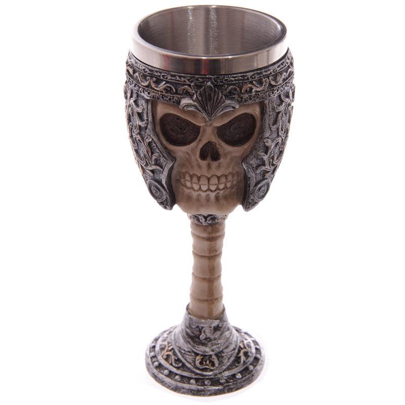 View Decorative Gothic Warrior Skull Goblet information