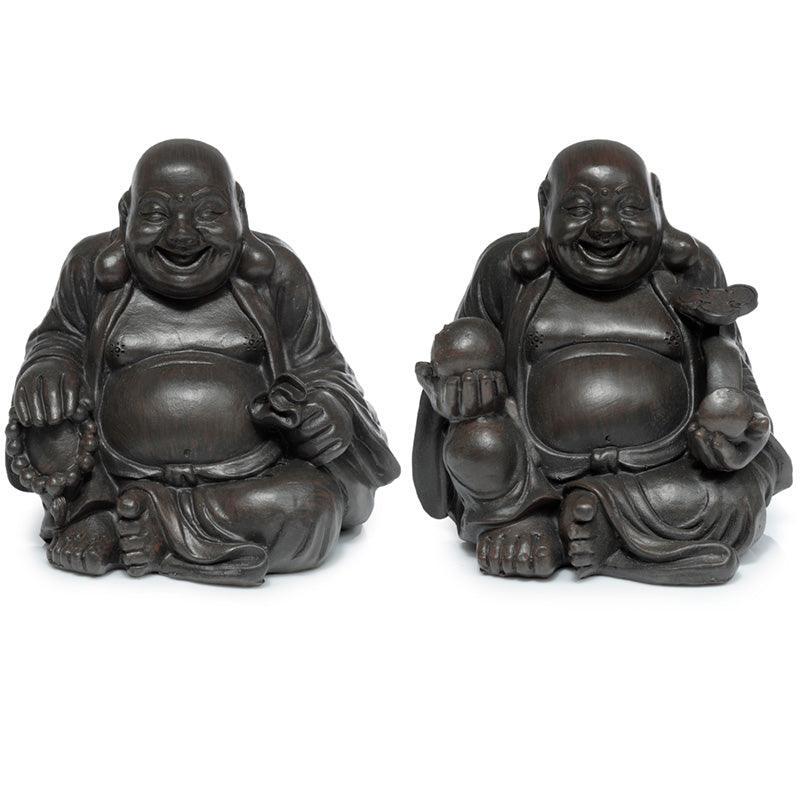 View Decorative Ornament Peace of the East Wood Effect Chinese Laughing Buddha information
