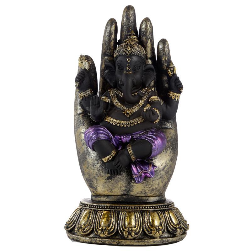 View Decorative Purple Gold Black Ganesh In Hand information