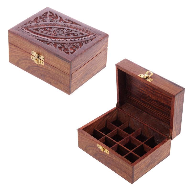 View Decorative Sheesham Wood Carved Compartment Box Medium information