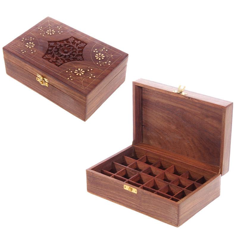 View Decorative Sheesham Wood Floral Compartment Box Large information